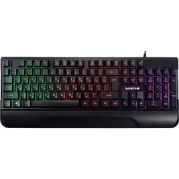 Клавиатура GamePro Headshot GK398, черный, USB, мембранная, RGB-подсветка, 104 кнопки, 1,5 м, подставка для рук