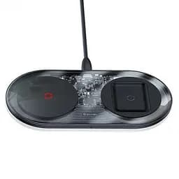 Бездротовий зарядний пристрій Baseus Simple Turbo Edition 2 in 1 (Phone + Watch) 24W TZWXJK-B01 Black - мініатюра 7