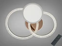 Стельова LED люстра Diasha 8819/500+400+300 золото 95W пульт 3 кільця 3 режими