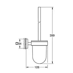 Йоржик для унітазу настінний Grohe QuickFix Start Cube 40977000, Білий - мініатюра 2