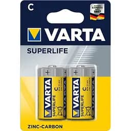 Элемент питания Varta Superlife C BLI ZINC-CARBON Brille 2014101412, 2 шт.