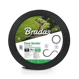 Бордюр газонний Bradas EASY BORDER 55 мм х 10 м з комплектом кілків чорний OBEB5510SET