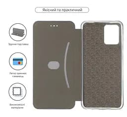 Чехол-книжка для Motorola E13, G-Case, синий, кожаный чехол-книга из экокожи (PU) и TPU, с магнитом, с подставкой и вместительным кардхолдером, противоударный, защита всего корпуса, ArmorStandart (ARM66149) - мініатюра 3