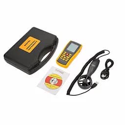 Анемометр-термометр USB 0.3-45м/с 0-45°C Benetech 14.5x7.2x3.5 см hoz0010073 - мініатюра 2