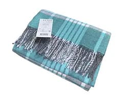 Плед бавовняний Миами/Miami Horace Vladi дим-біло-м'ятний 140х200