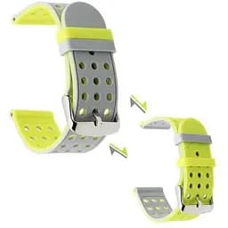 Подвійний ремінець Primo з перфорацією для годинника Samsung Galaxy Watch 46 мм SM-R800 Grey Yellow