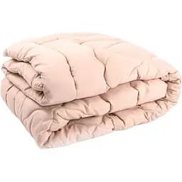 Одеяло шерстяное Руно Пудра, евростандарт, микрофайбер, 220х200 см, бежевое (322.52ШУ_Пудра)