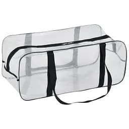 Прозора сумка в пологовий будинок розмір XL 60 х 25 х 30 см (чорна)