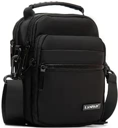 Сумка чоловіча через плече Lanpad Чорна (LAN82077 black)