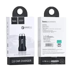 Адаптер автомобільний - зарядний пристрій Hoco Z4 1*USB 2 А, QC2.0 чорний - мініатюра 5