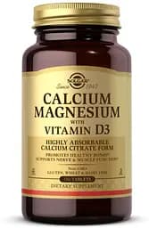 Вітаміни та мінерали Solgar Calcium Magnesium with Vitamin D3, 150 таблеток