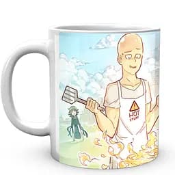 Кружка GeekLand Ванпанчмен One Punch Man Сайтама и Дженос OPM 02.28 330 мл белая