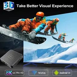 Смарт ТВ приставка Android 14 SmartTV AndroidTV RK3518 4K/8K, WiFi 6, 4/64GB - мініатюра 9