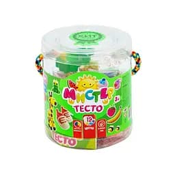 Набор теста для лепки Strateg Мистер тесто, 12 цветов (71107)