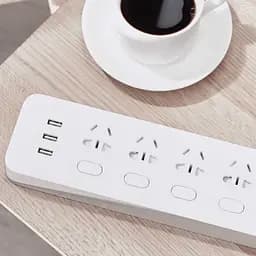 Мережевий фільтр-подовжувач MiJia Power Strip 4 розетки + 3 USB-port 2m MJSWSKCXB-01QM NRB4023CN White - мініатюра 2