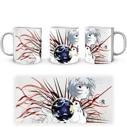 Кухоль GeekLand Evangelion Євангеліон Рей EVA 002.02 330 мл білий - мініатюра 4