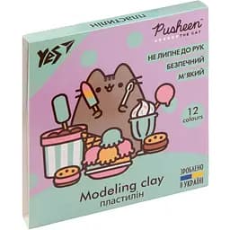 Пластилін Yes Pusheen, 12 кольорів, 240 г (540597)