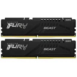 Модуль пам'яті для комп'ютера DDR5 128GB (2x64GB) 5600 MHz Beast Black Kingston Fury (ex.HyperX) (KF556C40BBK2-128)