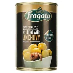 Оливки Fragata зеленые с анчоусами 300 г