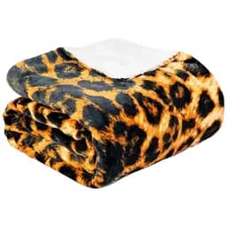 Плед Love You Sherpa Дикий Леопард двосторонній флісовий 200x220 см (ly9224)