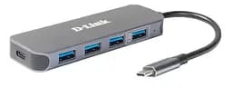 USB-концентратор DUB-2340 3xUSB3.0 1xUSB3.0 (Быстрая зарядка) 1xUSB-C/PD USB-C D-Link teh0018453