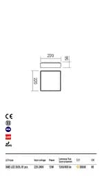 Стельовий світильник MARINA PL LED SMD 12W IP65 DG 3000K(5.1.2) Redo 90157 - мініатюра 3