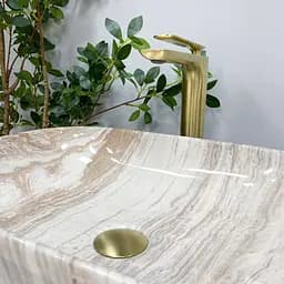 Умивальник VBI Ravenna travertine glossy накладний VBI-011204 - мініатюра 6