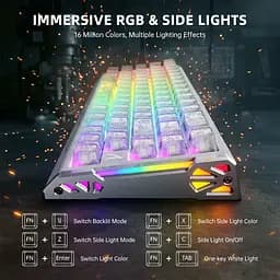 Ігрова магнітна клавіатура ATTACK SHARK R68 HE / Дротове підключення / Magnetic Switch / White - мініатюра 7