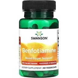 Витамин В1 Swanson Benfotiamine 300 mg Maximum Potency, 60 вегакапсул