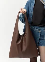 Жіноча сумка Sambag HOBO M шоколадна 35 х 40 х 8 см (53200020) - мініатюра 5
