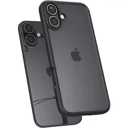Прозорий чохол Spigen Ultra Hybrid Matte Black для iPhone 16 (ACS08201) - мініатюра 2