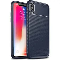 Чехол-накладка Toto TPU Carbon Fiber 1.5 mm Case Apple iPhone X/XS Dark Blue