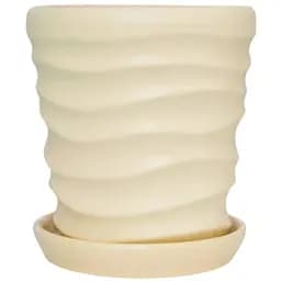 Керамічний горщик Nana Keramiks Дюна 1 л муар бежевий (duna-1-mr-beg)