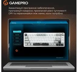 Клавиатура игровая механическая GamePro GPMK-116 Genesis Silver light USB Red Swich Hot-Swap N-KRO Grey - мініатюра 4