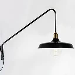 Стальное настенное бра, PikArt арт. 3458 черный