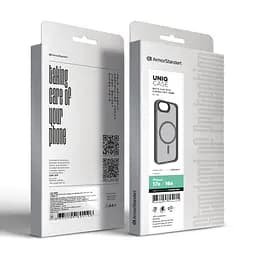 Чехол для Apple iPhone 16e/17e, Uniq MagCase, серый, противоударный, панель-накладка с MagSafe, ударопрочный TPU+PC, с магнитом MagSafe, поддержка полноценной беспроводной зарядки, ArmorStandart (ARM83872) - мініатюра 6