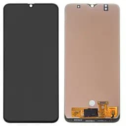 Дисплей для Samsung A105 Galaxy A10, чорний, без рамки, Оригінал (переклеєне скло)
