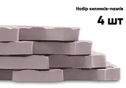 Татамі мат EasyFit SwallowTail 4 шт (60х60х1 см) пазл хвіст ластівки бежевий - мініатюра 4