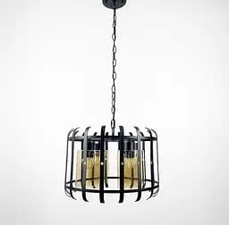 Підвісний світильник у стилі лофт на 4 лампочки Line.F Колір плафона Графітовий