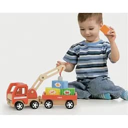 Дерев'яна іграшкова машинка Viga Toys Автокран (50690) - мініатюра 3