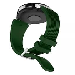 Силіконовий ремінець Watchbands Galaxy для Samsung Galaxy Watch 3 45mm - темно-зелений ширина кріплення 22мм розмір L (WB001GALAXYBGREEN) - мініатюра 2