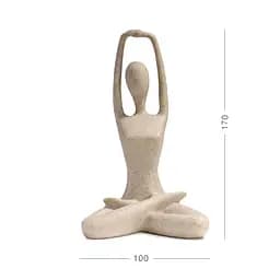 Декоративна статуетка MBM My Home Йога біла (DH-ST-29-2 WHITE) - мініатюра 3