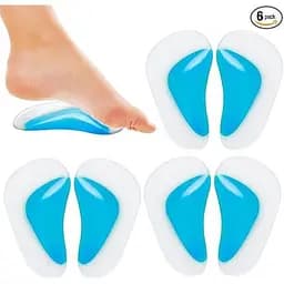 WLLHYF 3 пари гелевих прокладок для підтримки арки, клейкі силіконові ортопедичні устілки, амортизація, вставки для взуття