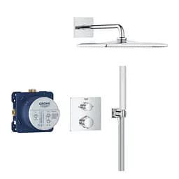 Душова система прихованого монтажу термостатична Grohe QuickFix Precision Grohtherm Cube 34881000, Хром - мініатюра 3