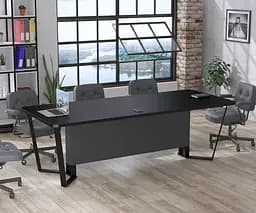 Стіл для переговорів V-240 Loft Design з розетками (Дуб Палена)
