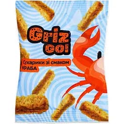 Сухарики пшенично-житні GrizGo зі смаком Краб 35 г