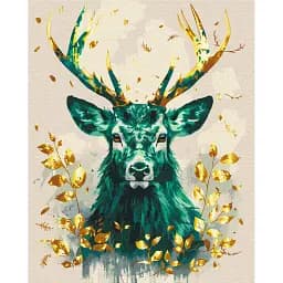 Картина по номерам Brushme Изумрудная корона леса с красками металлик 40x50 см