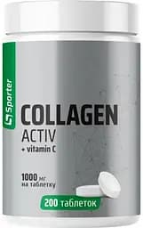 Пептиди яловичого колагену Sporter Collagen Active + Vitamin C, 200 таблеток
