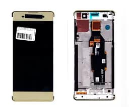 Дисплей LCD Sony F3111 Xperia XA/ F3112/ F3113/ F3115/ F3116 з сенсором золотий + рамка