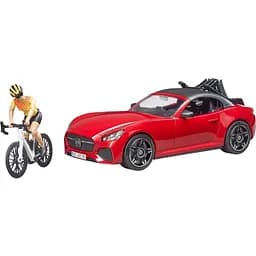 Набір іграшковий Bruder Автомобіль Roadster Bruder з велосипедом та фігуркою (03485)